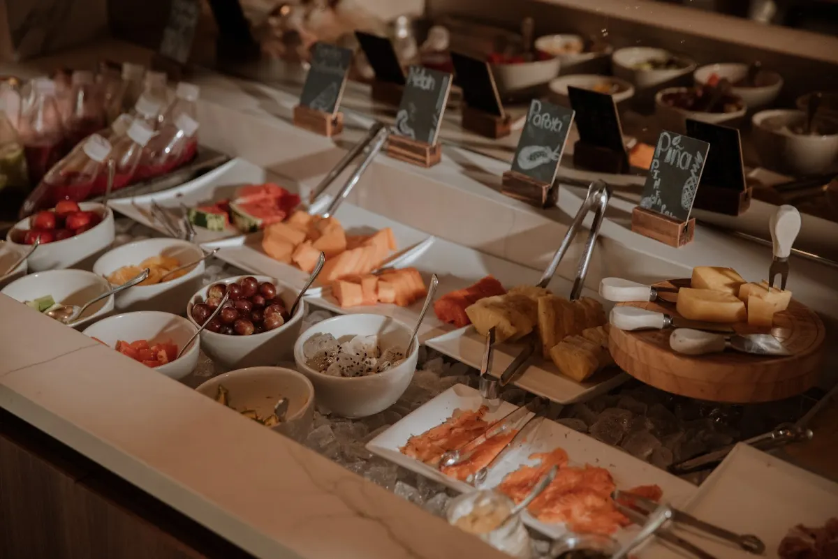The breakfast buffet at La Makha